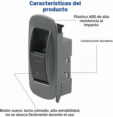 Vista 6 de Interruptor de ventana de puerta trasera compatible con Toyota Tacoma 2005