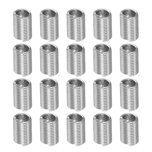 Vista 6 de HARFINGTON 20pcs Insertos de rosca de alambre M3 x 0.5 3D 304 Acero inoxidable helicoidal alambre en espiral roscado manga