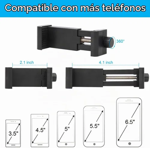 Vista 3 de iTODOS Soporte flexible portátil para teléfono celular para cinta de correr, bicicleta giratoria, cochecito, carrito de compras, cama, automóvil