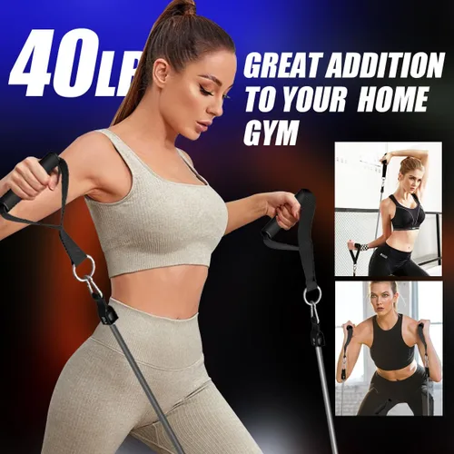 Vista 5 de VEICK Bandas de resistencia, una sola banda de ejercicio, bandas de entrenamiento de resistencia para entrenamientos en casa, fitness, pilates