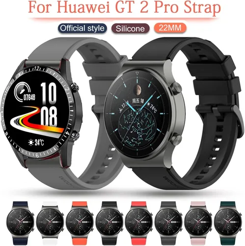 Vista 2 de Correa de reloj de 0.866in, correa oficial, para Huawei GT 2 GT2 Pro, repuesto original de reloj inteligente para hombre