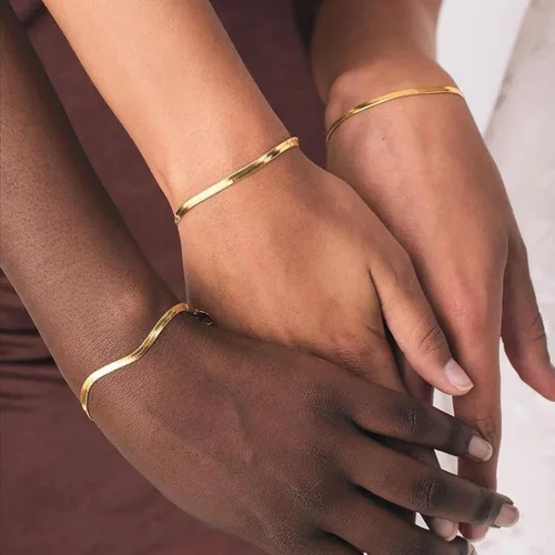 Vista 3 de Yowivon Dainty Gold Bracelet Adjustable Bolo Slider Bracelets Trendy 14K Gold Plated Pearl Bracelet Tarnish Free Gold jewelry for Women Mama Teen