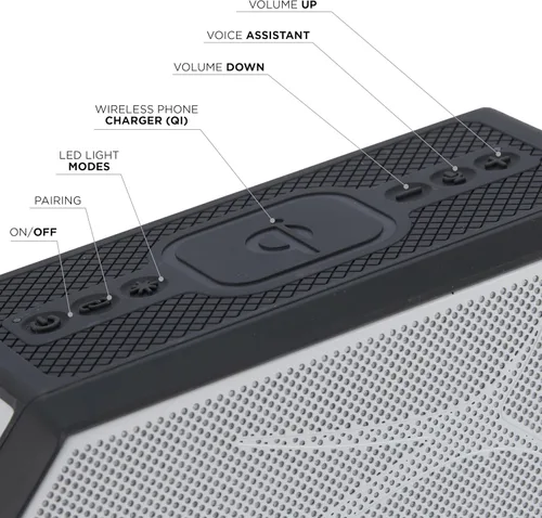 Vista 4 de Altec Lansing – Altavoz Bluetooth portátil HYDRABLAST 2.0, Resistente al agua IP67, Potencia de salida de 20W, Altavoz Bluetooth magnético (Raiders)
