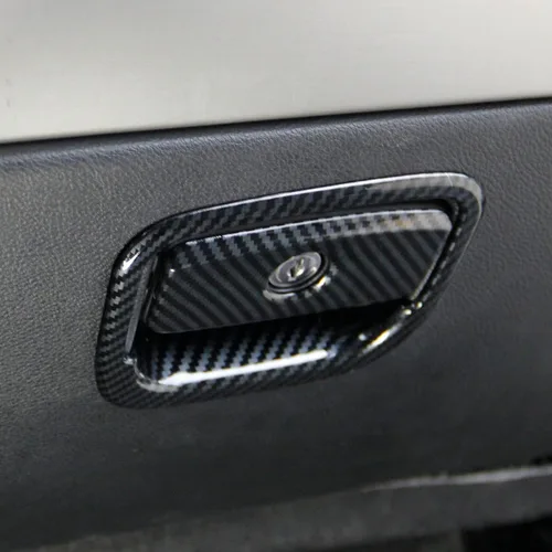 Vista 2 de crosselec Cubierta de interruptor de mango de caja de guantes de fibra de carbono para Dodge Durango 2011-2022 negro
