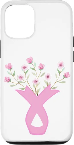 Vista 28 de Flower Jar Pink Ribbon Breast Cancer Awareness Month Women Case for iPhone 17