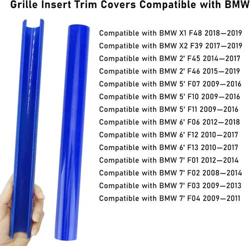 Vista 3 de Jaronx Compatible con insertos de parrilla BMW para series 2 5 6 7 X1 X2, F10 F11 F45 F12 F13 F01 F02 F48, Compatible con cubiertas envolventes