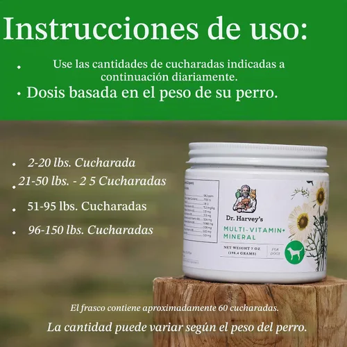 Vista 4 de Dr. Harvey's Suplemento multivitamínico y mineral a base de hierbas para perros (7 onzas)