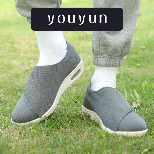 Vista 4 de youyun Zapatos ortopédicos para mujer, zapatos deportivos de ajuste ancho para diabéticos, fascitis plantar y pies hinchados, ligeros, cómodos