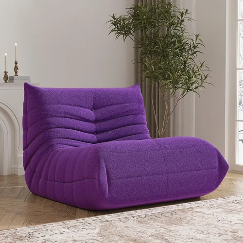 Vista 26 de YVDNHP Puf de espuma viscoelástica, sofá Fireside Togo con almohada