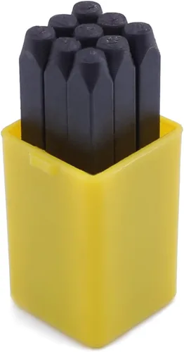 Vista 15 de Auniwaig Juego de sellos numéricos, números (0-8), 9 piezas, punzón, madera, cuero, acero, herramientas para impresión de metal, plástico, madera