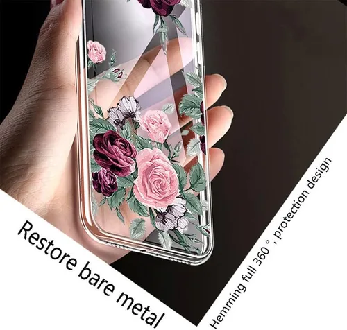 Vista 2 de Funda para Nokia 6300 4G (2.4 pulgadas) con 1 protector de pantalla de vidrio templado, carcasa delgada de TPU transparente, silicona suave a prueba
