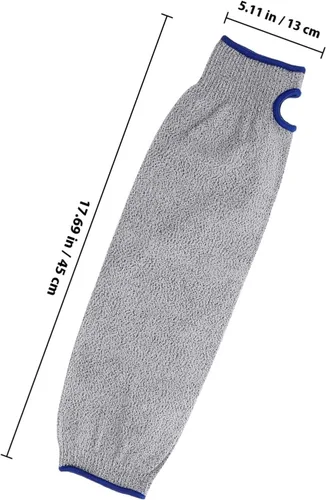 Vista 2 de SECFOU Cut Resistant Arm Sleeves, 1 Pair Thickened Anti-cut Forearm Protection Covers with Breathable Long Cuff for Industrial Safety and Labor Use