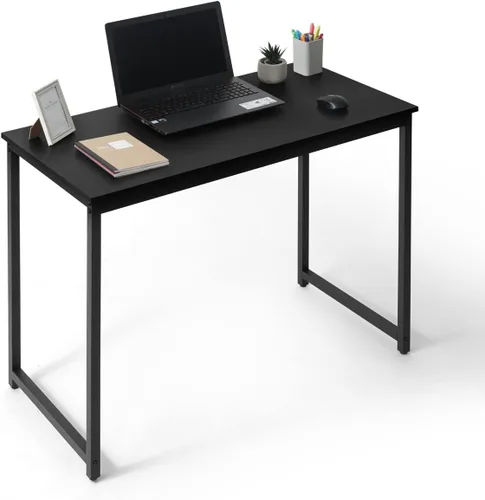 Vista 8 de CAPHAUS Escritorio moderno para computadora de 32 pulgadas para oficina en casa, juegos y espacios pequeños, fácil montaje, tablero de partículas