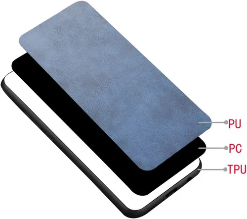 Vista 3 de Funda para Vivo iQOO Z1x 5G, funda para Vivo iQOO Z1x 5G Funda de piel sintética con funda 3 en 1, color azul