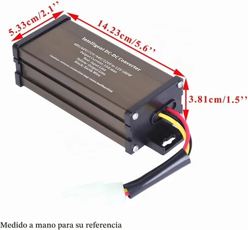 Vista 3 de Pro Chaser DC-DC 120V 108V 96V 84V 72V 60V 48V Voltaje a 12V reductor de voltaje reductor de voltaje reductor de voltaje 180W 15A para scooters