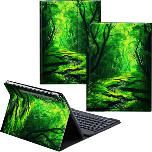 Vista 76 de Funda para Samsung Galaxy Tab S6 Lite 2022/2020 Teclado Inalámbrico Desmontable y Cubierta De Soporte De Cuero PU Funda Protectora Para Samsung