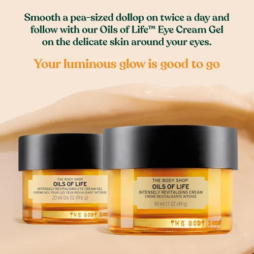 Vista 6 de The Body Shop Oils of Life - Crema revitalizante intensa, ligera, nutritiva, revitaliza la piel, 1.7 onzas líquidas