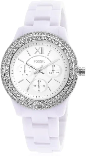 Vista 2 de Fossil Stella Quartz - Reloj cronógrafo de acero inoxidable para mujer