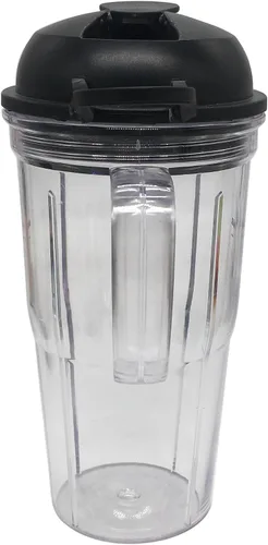 Vista 6 de Frasco personal de repuesto para exprimidor de 24 onzas con tapa para llevar, compatible con Nutribullet Ultra Plus+ Sistema de cocina compacto
