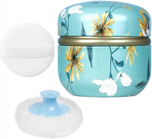 Vista 16 de Estuche de Polvo Corporal WEMEGA con Aplicador de Polvo, Contenedor de Polvo, Caja de Té para Polvo Corporal y Facial para Bebés y Mujeres, Estuche