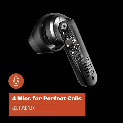 Vista 3 de JBL Tune Flex - Auriculares inalámbricos con cancelación de ruido (blanco), pequeños (renovados)