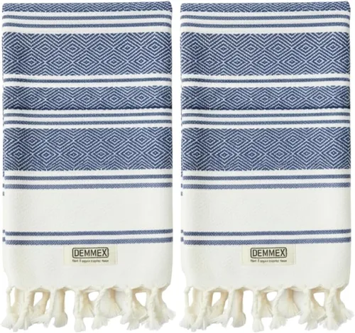 Vista 13 de DEMMEX Toallas de mano turcas de algodón orgánico certificado para baño, juego de 2, toallas de cocina y gimnasio, toallas de viaje compactas