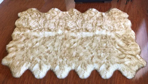 Vista 49 de LAMBZY Alfombra de piel de oveja auténtica, parte inferior gruesa y fuerte, fácilmente lavable, resistente a las manchas, perfecta para sala