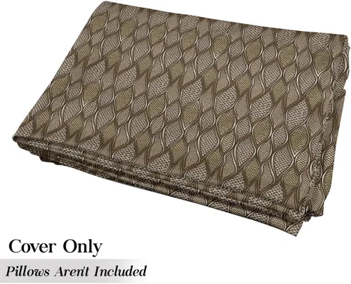 Vista 5 de Lunarable Funda para almohada de suelo de reptil, rayas verticales onduladas con patrón de escamas de medio círculo, ilustración ornamental, tapete