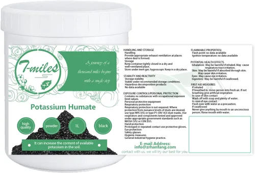Vista 2 de T-MILES Fertilizante Humate de Potasio 1L - Mejora el suelo, el crecimiento y la resistencia de los cultivos, mejora el rendimiento y la calidad