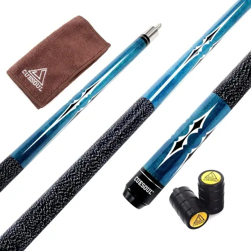 Vista 10 de Cuesoul Juego de taco de billar de madera de arce de 58 pulgadas, 19 oz/20 oz, punta de 11.5 mm/13 mm [peso ajustable]