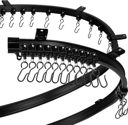 Vista 9 de Jetec - Cortina de techo flexible y flexible, 6.5 pies, 6.6 ft, color Blanco