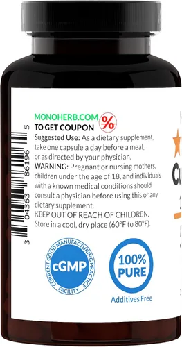 Vista 3 de MONOHERB Extracto de hoja de curry 500 mg - 180 Cápsulas