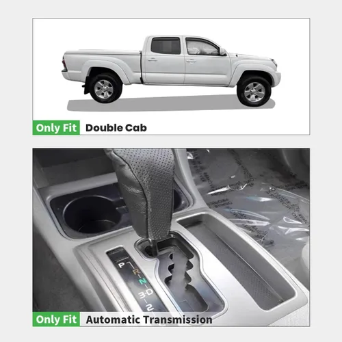 Vista 2 de LASFIT Alfombrillas para Toyota Tacoma 2005-2011 (solo compatible con DoubleCab AutoTran)