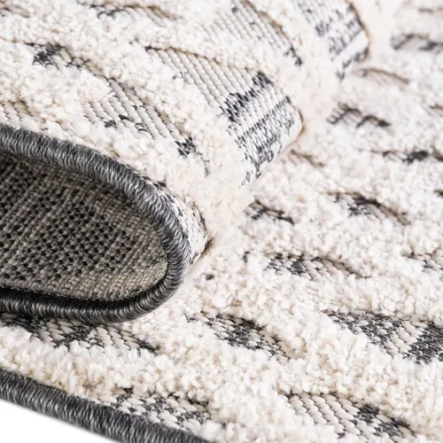 Vista 6 de Unique Loom Arlo Collection - Alfombra Cy (Runner 2' 0" x 6' 0", gris/marfil)