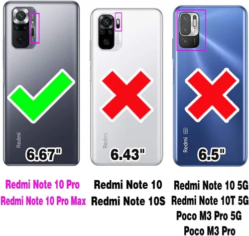 Vista 2 de Asuwish Compatible con Xiaomi Redmi Note 10 Pro Wallet Case y protector de pantalla de vidrio templado, soporte de cuero con tapa para tarjetero