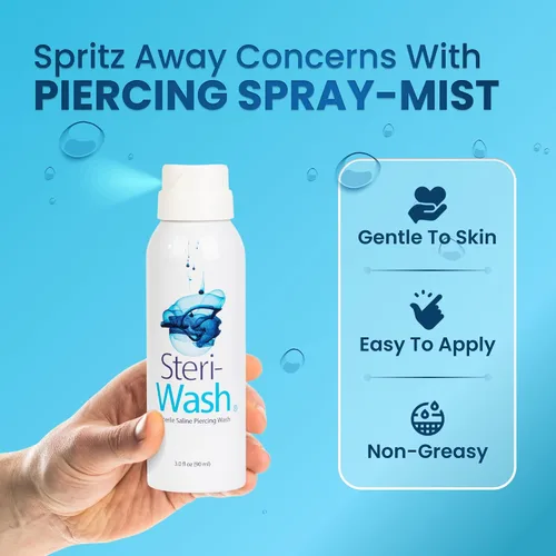 Vista 4 de Steri-Wash Postcare Piercing Spray 3 oz