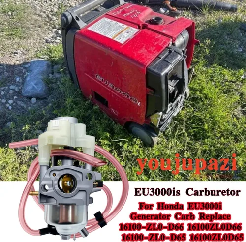 Vista 4 de EU3000is Carburador para Honda EU3000i Generador Carburador Reemplaza 16100-ZL0-D66 16100ZL0D66 16100-ZL0-D65 16100ZL0D65 con filtro de aire Bujía