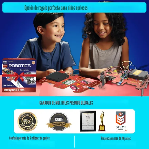 Vista 7 de Butterfly EduFields - Kit de robótica STEM 10 en 1 para niños de 8 a 14 años Kit de ciencia de electrónica e ingeniería con proyectos de placa