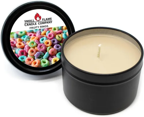 Vista 8 de Vela de soja de coco natural hecha a mano de Small Flame Candle Company (frambuesa y vainilla negra)