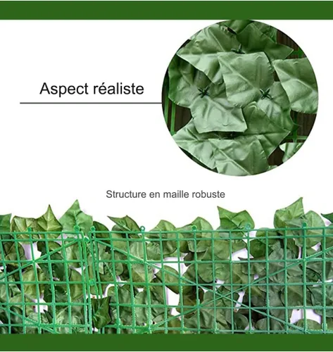 Vista 5 de Pantalla de valla de privacidad de hiedra artificial, mamparas decorativas para fiestas, revestimiento de pared de jardín, hojas artificiales