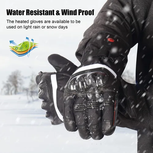 Vista 5 de Savior Heat - Guantes de esquí y snowboard eléctricos calefaccionados, recargables, para hombres y mujeres