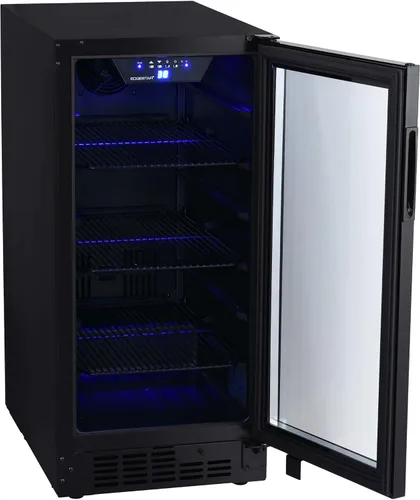 Vista 9 de EdgeStar BBR901BL Centro de bebidas integrado de 15 pulgadas de ancho con 80 latas con diseño delgado - negro