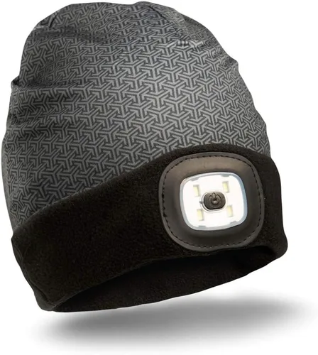 Vista 8 de Gone For a Run Gorros y diademas reversibles con forro polar LED para correr 3 modos de luz
