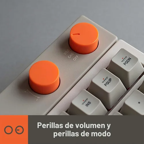 Vista 2 de LOFREE Teclado mecánico inalámbrico de bloque, 98 teclas, teclados recargables intercambiables en caliente con 3 tipos de conexión para Windows