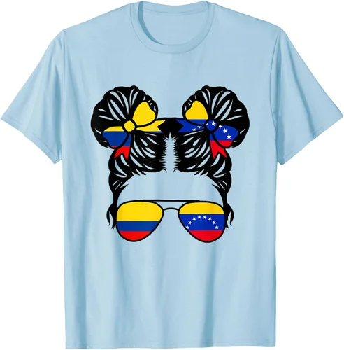 Vista 85 de Camiseta Half Colombian Half Venezolan Girl Colombia Kids Heritage, Gris