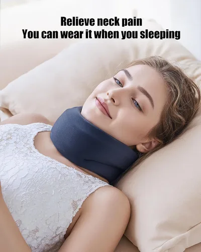 Vista 6 de Collar Cervical para Dormir - Collar Cervical que Alivia el Dolor de Cuello y Soporte de Cuello con Envolturas de Espuma Suave que Mantienen