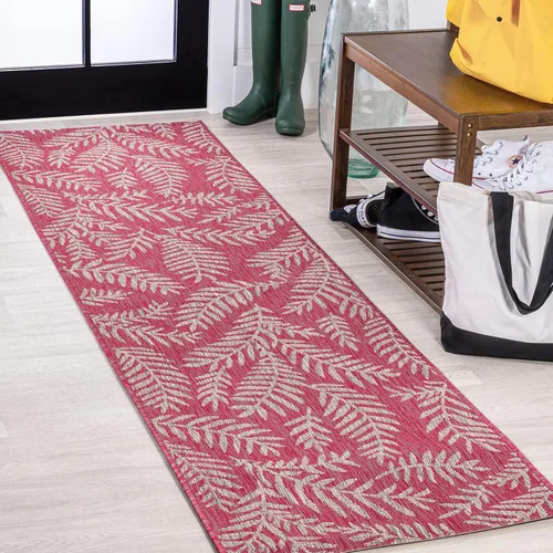 Vista 32 de Eyely BMS119A-28 Santa Monica Nevis Palm Frond - Alfombra costera para interiores y exteriores, casual, campo, floral, dormitorio, cocina, patio