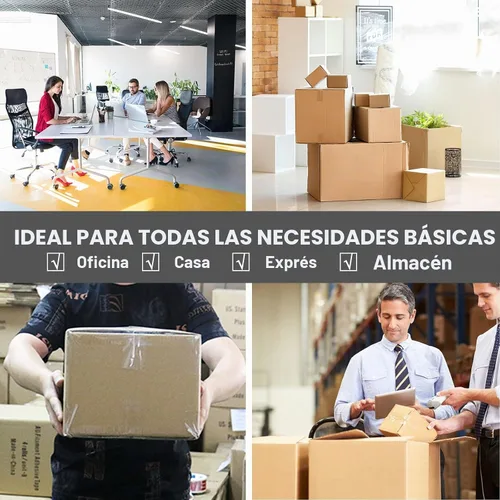 Vista 7 de BOMEI PACK Cinta de embalaje transparente silenciosa sin ruido, cinta de embalaje de servicio pesado, rollos de repuesto para sellar embalaje