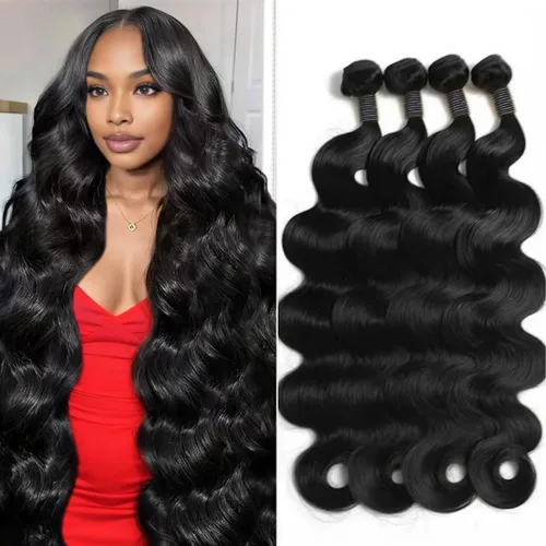 Vista 12 de Manojos de cabello humano ondulado de 20 pulgadas, 12A, 100% sin procesar, cabello virgen brasileño, ondulado, extensiones de cabello humano