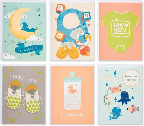 Vista 4 de American Greetings Paquete de tarjetas de agradecimiento para baby shower (48 unidades)